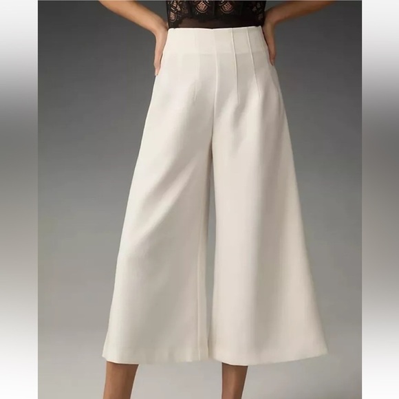 Anthropologie Maeve Clean Crop Wide-Leg Pants NWT Sz 00 - Picture 3 of 11